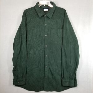 Columbia Men's 2XL Shirt Corduroy Casual Green Pocket Polyester Workwear‎ Warm